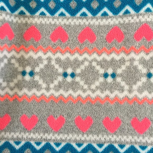 OshKosh B'Gosh Quarter-Zip Microfleece Pullover, Gray Fair Isle Print, Size 6 - Picture 4 of 6